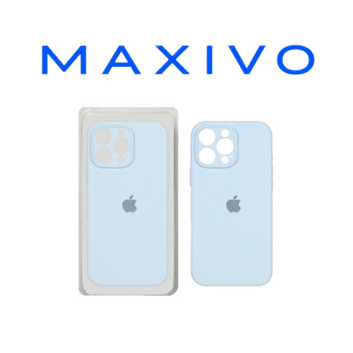 قاب سیلیکونی پاک کنی محافظ لنزدار اورجینال Apple iPhone 16 Pro Max - آبی آسمانی (پک اصلی)