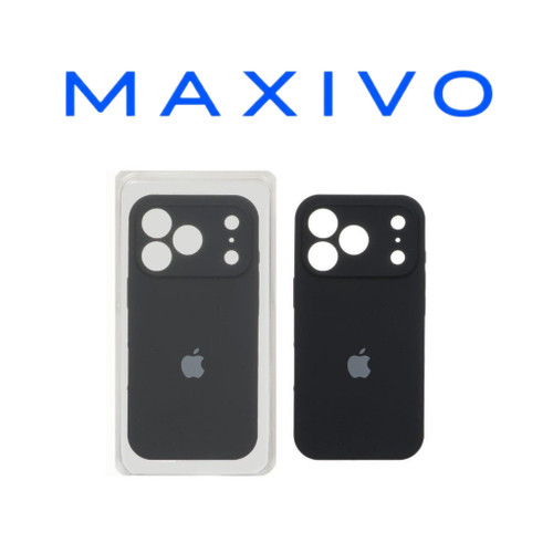قاب سیلیکونی پاک کنی محافظ لنزدار اورجینال Apple iPhone 17 Pro - مشکی (پک اصلی)