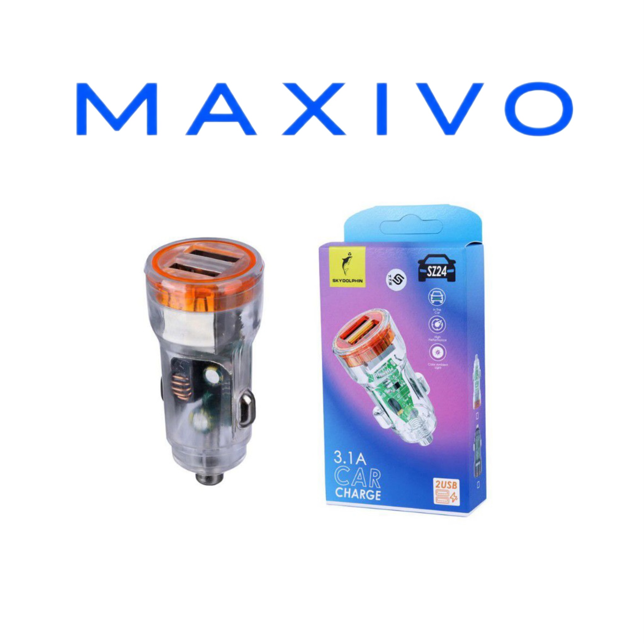 شارژر فندکی فست شارژ Sky Dolphin SZ24 3.1A 15W