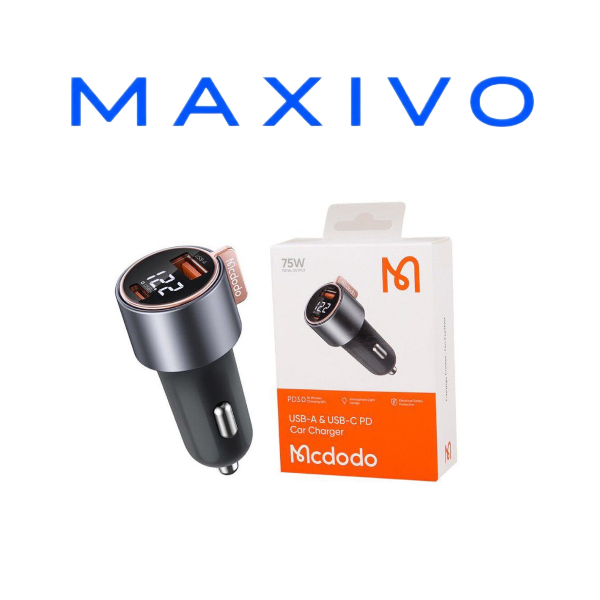 شارژر فندکی فست شارژ Mcdodo CC-369 QC3.0 PD3.0 3A 45W