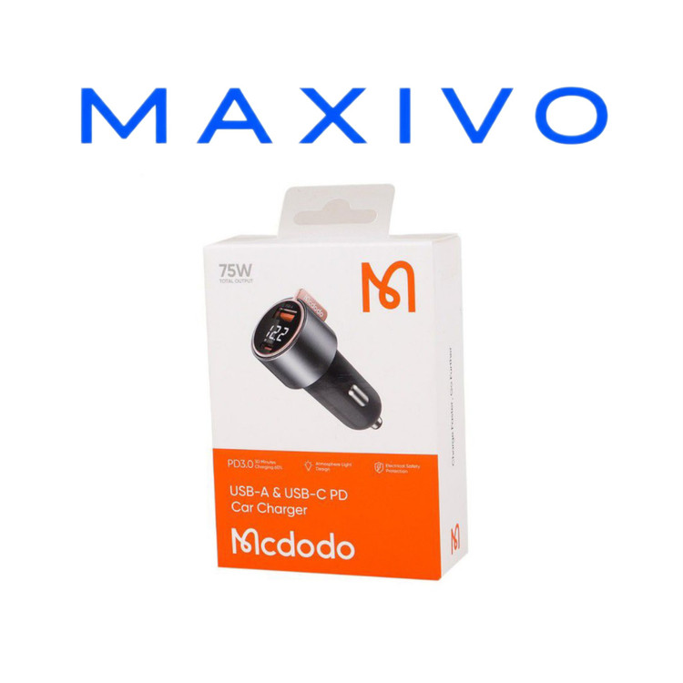 شارژر فندکی فست شارژ Mcdodo CC-369 QC3.0 PD3.0 3A 45W