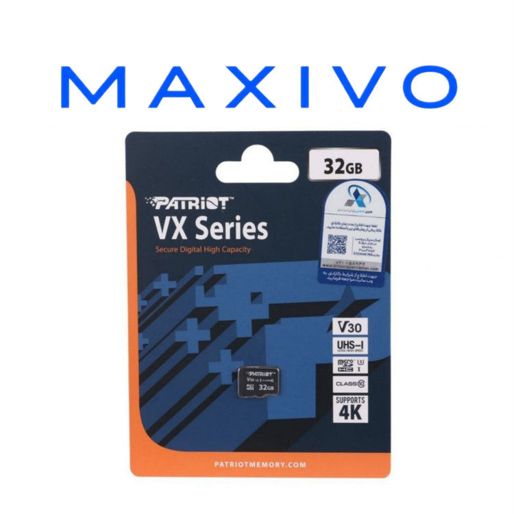 رم میکرو 32 گیگ پاتریوت Patriot VX Series V30 U3 C10 90MB/s