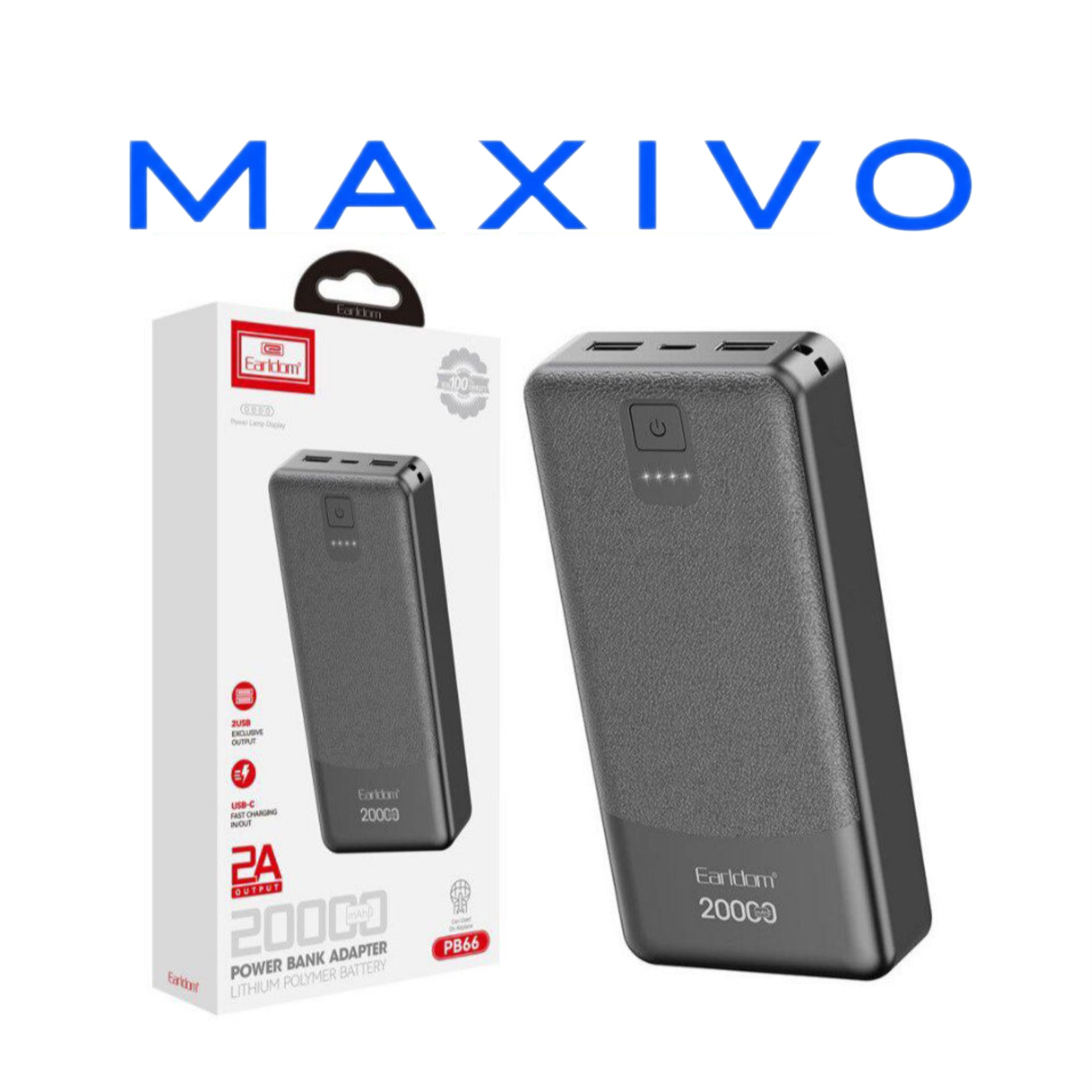 پاور بانک ارلدام ET-PB66 10W ظرفیت 20000 میلی آمپر ساعت