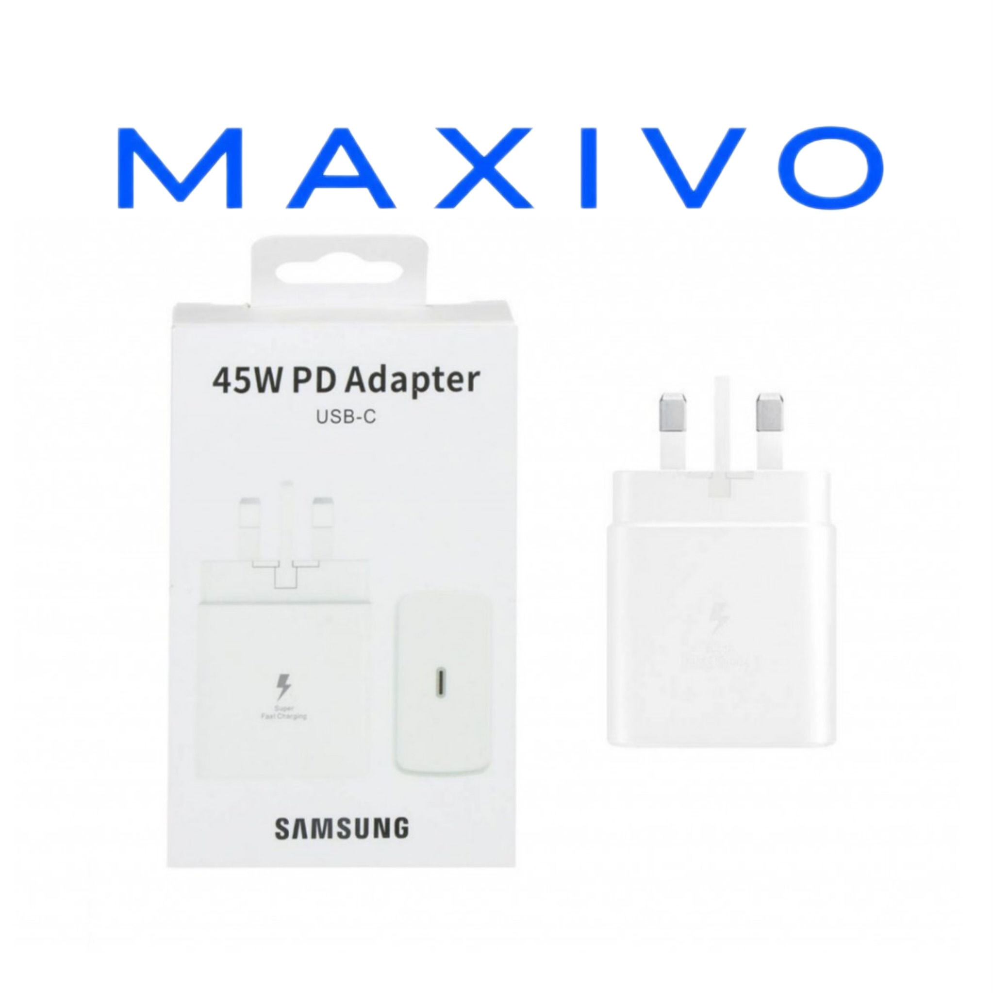 آداپتور شارژ سه پین فست و PD تک پورت SAMSUNG Type-C مدل EP-TA845 45W