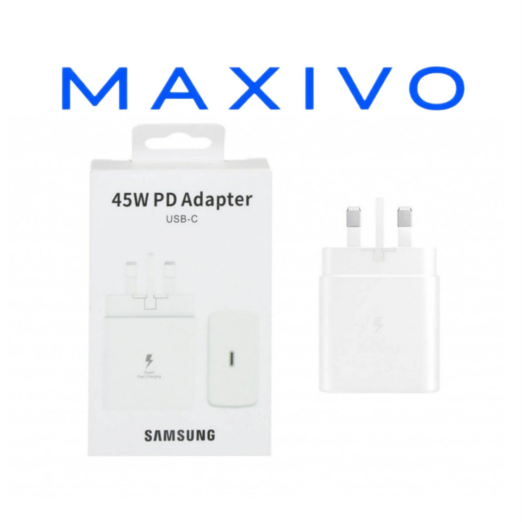 آداپتور شارژ سه پین فست و PD تک پورت SAMSUNG Type-C مدل EP-TA845 45W