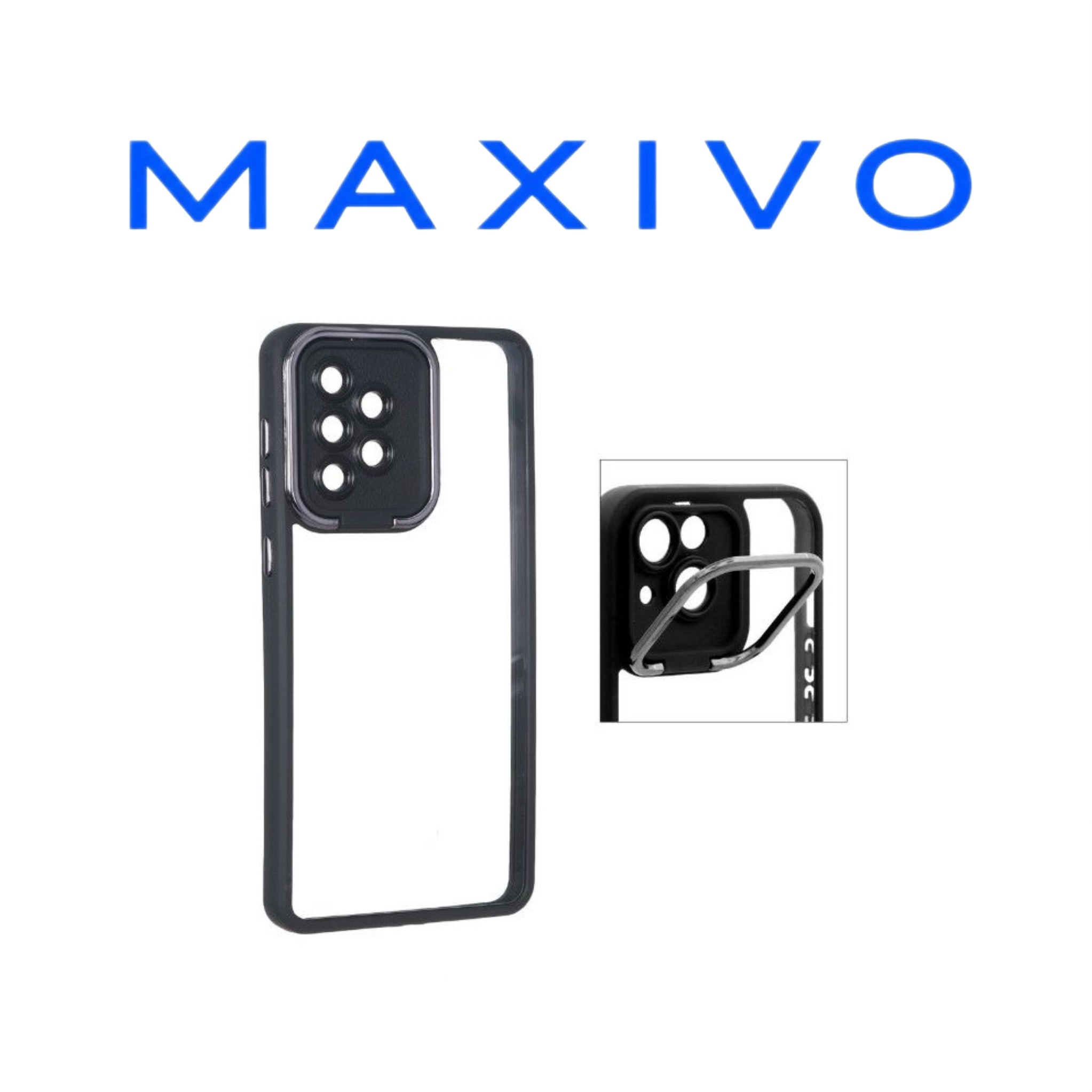 قاب شفاف New skin استند دار Samsung Galaxy A73 - مشکی