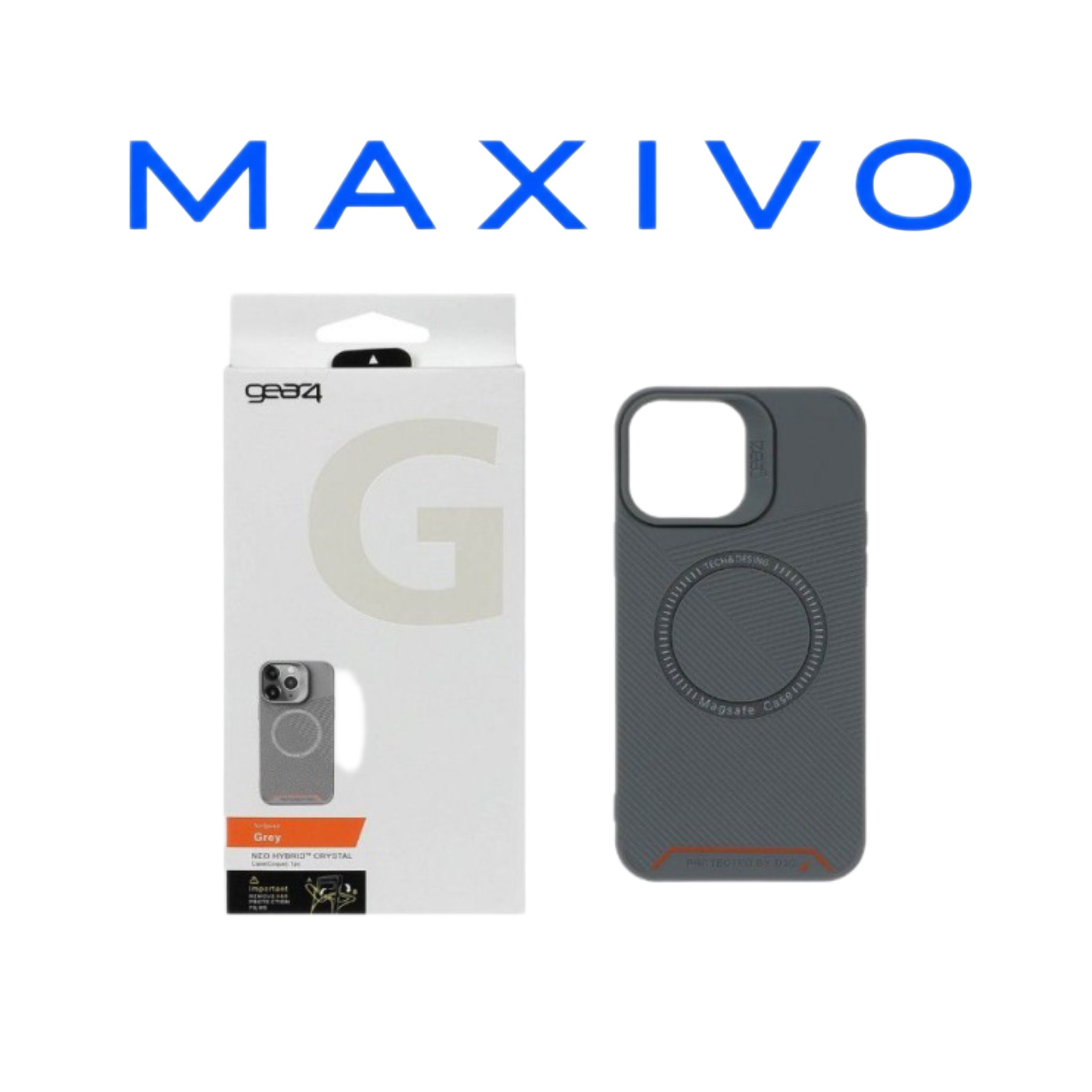 قاب اورجینال Magsafe Gear4 D30 مدل Apple iPhone 14 Pro Max - خاکستری