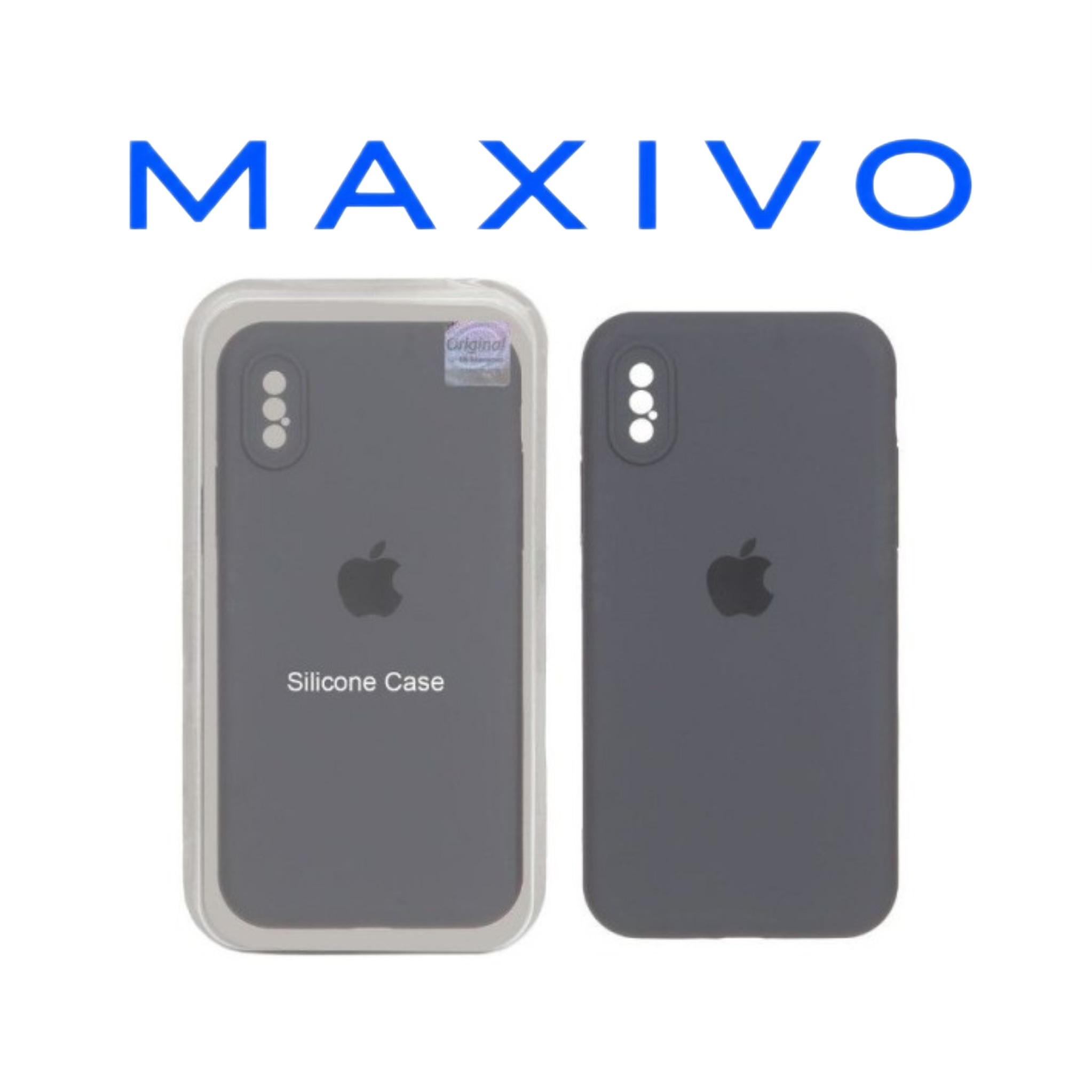قاب سیلیکونی پاک کنی اورجینال Master Quality مدل Apple iPhone X / iPhone XS - خاکستری (پک دار)