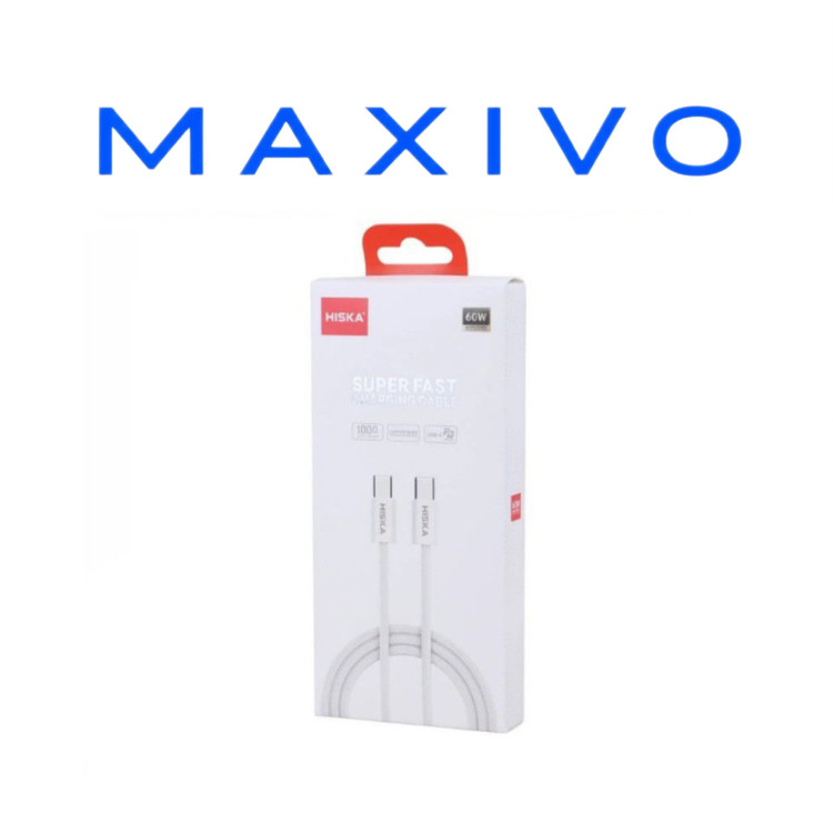کابل دو سر تایپ سی فست شارژ 60 وات هیسکا LX811CC طول 1 متر