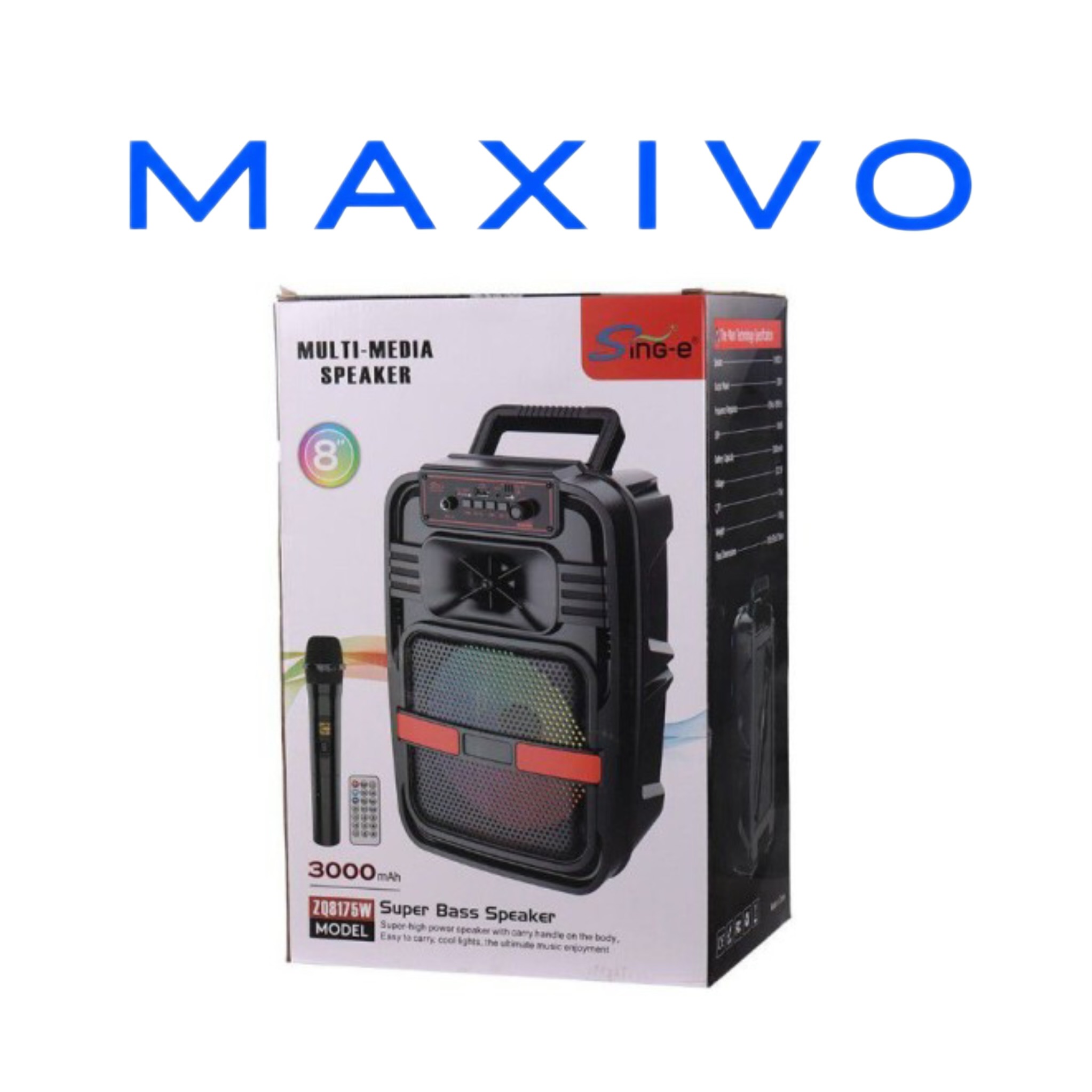 اسپیکر بلوتوثی سینگ ای ZQS8175W + میکروفون و ریموت کنترل