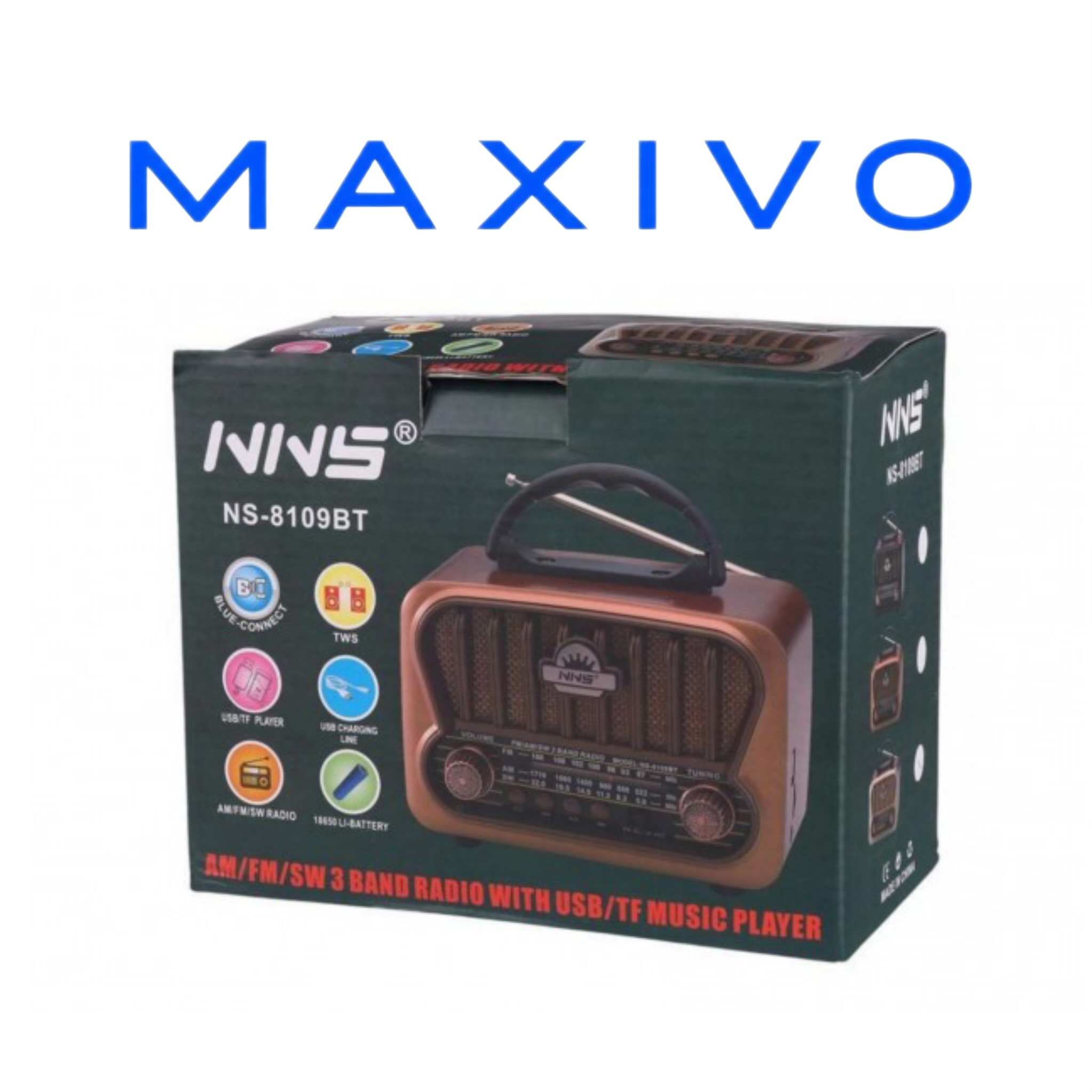رادیو اسپیکر بلوتوثی رم و فلش خور NNS NS-8109BT