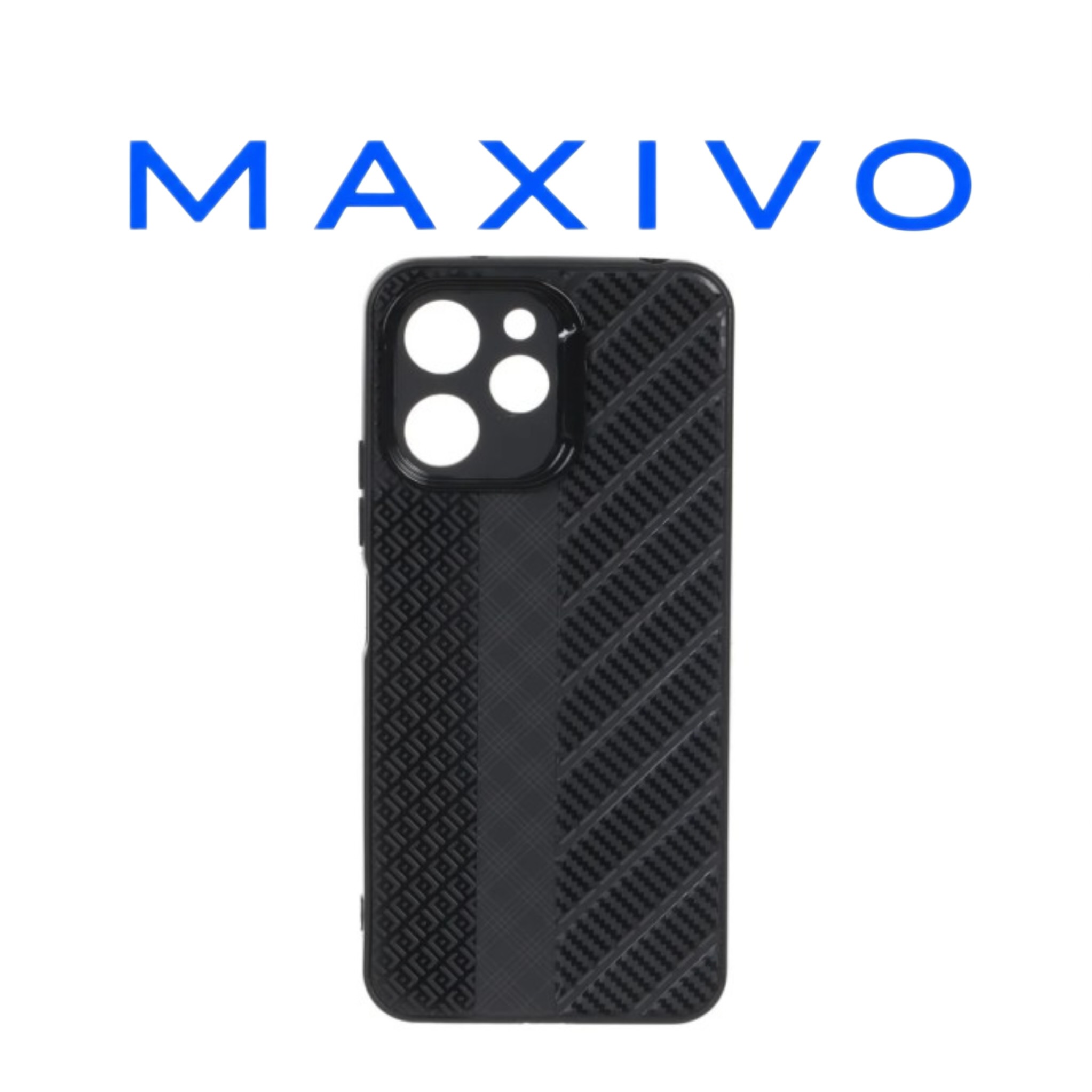 قاب ژله ای هاشور دور لنز براق Xiaomi Redmi 12 / Poco M6 Pro 5G - مشکی