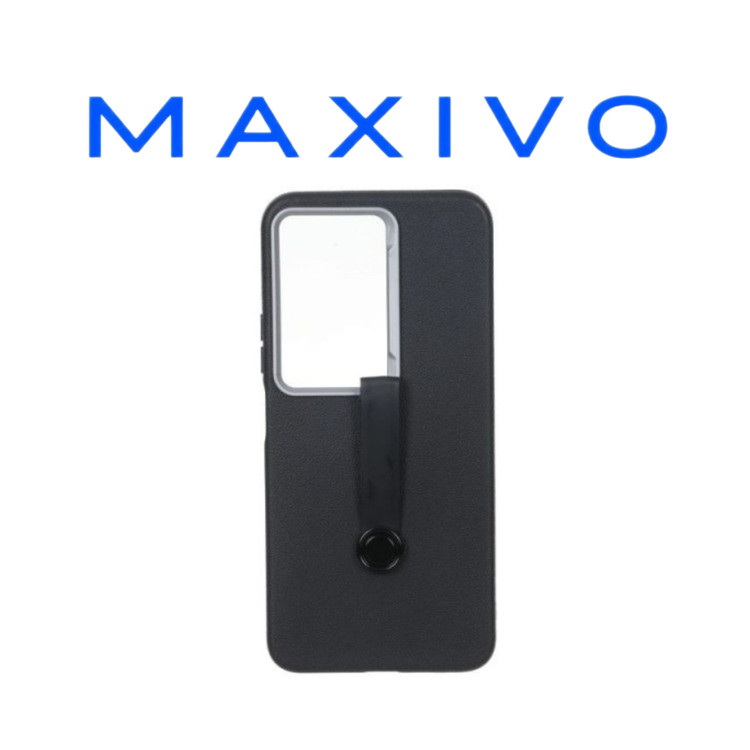 قاب Texture فینگر بند لنز سیلور Xiaomi Redmi 15 4G - مشکی