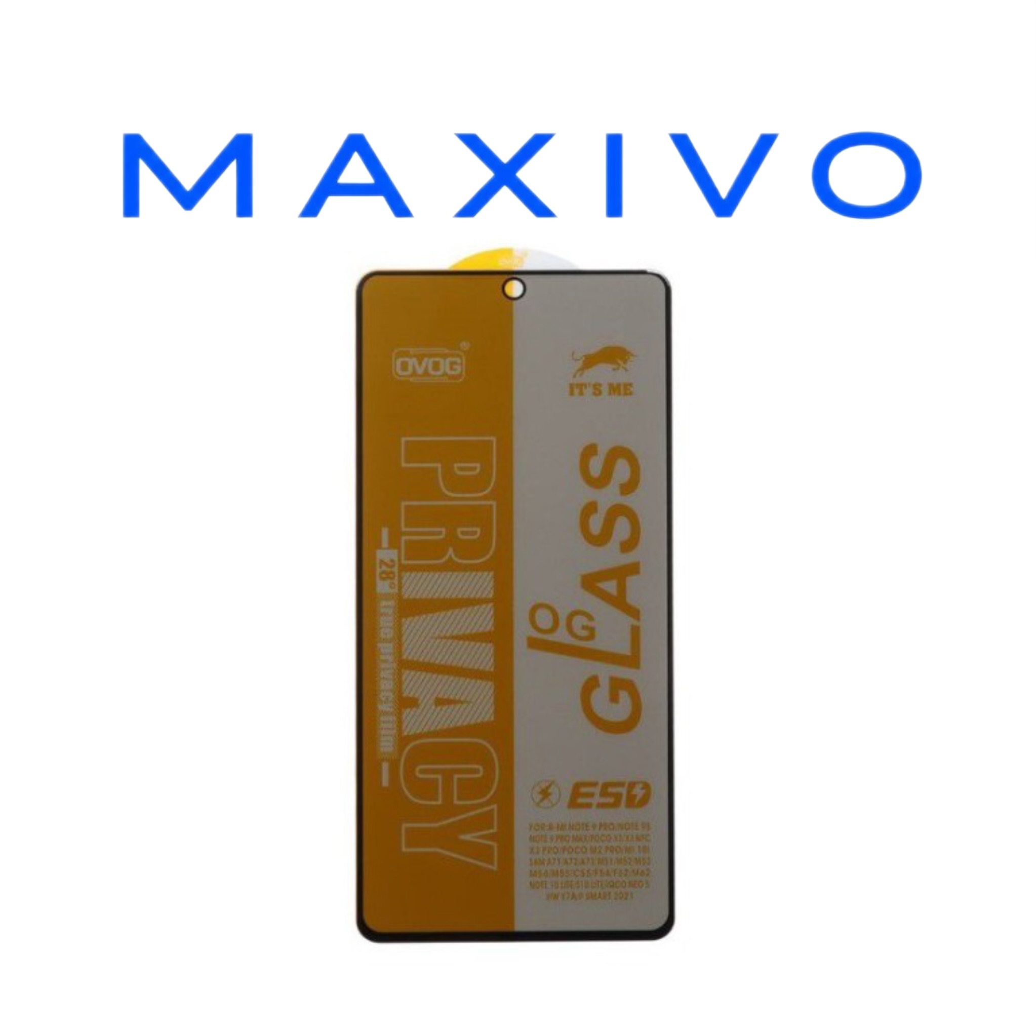 گلس Xiaomi Poco X3 Pro - Redmi Note 9S - Redmi Note 9 Pro - Poco F5 Pro - Privacy OG - ESD OVOG